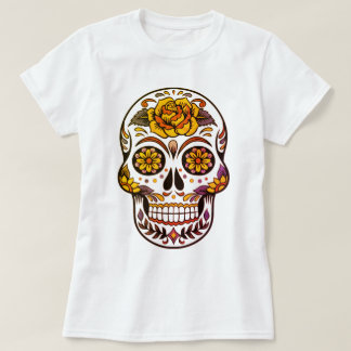 Yellow Rose Sugar Skull T-Shirt