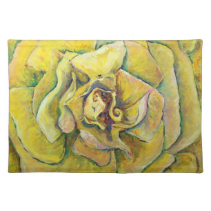 Yellow Rose Swirl Placemats