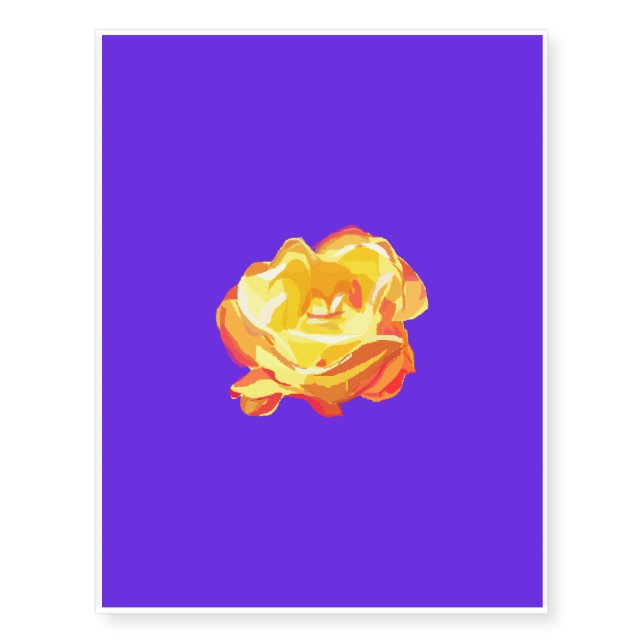 Yellow Rose Temporary Tattoos (Front)