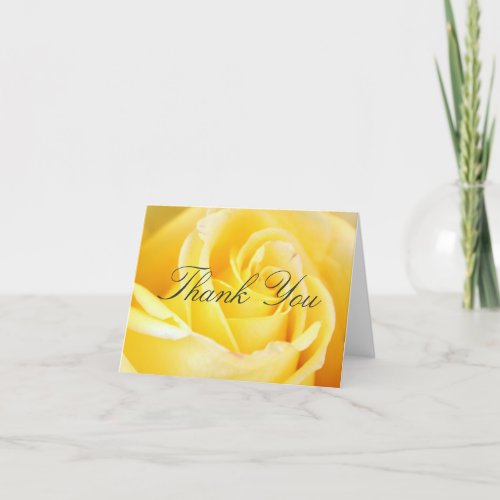 Yellow Rose Thank You Cards