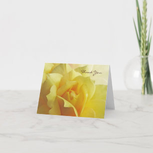 Yellow Rose Thank You Note Card