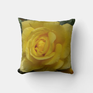 Yellow Rose Throw Pillow