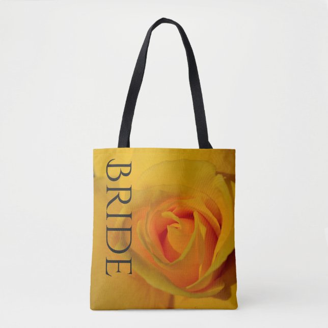 Yellow Rose tote for the Bride (Front)