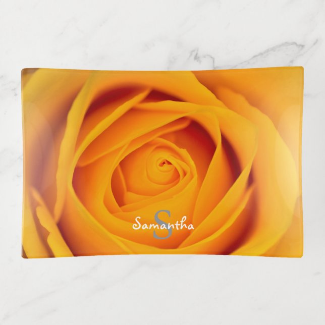 Yellow Rose Trinket tray (Front)