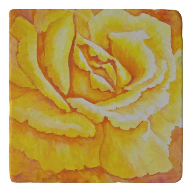 Yellow Rose Trivet (Front)