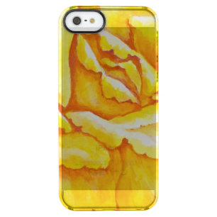 Yellow Rose Clear iPhone SE/5/5s Case