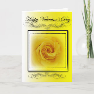 Yellow Rose Valentine Holiday Card