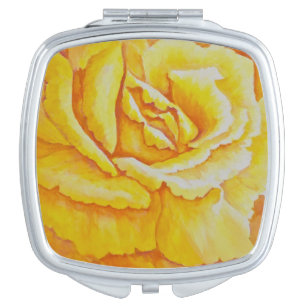 Yellow Rose Vanity Mirror