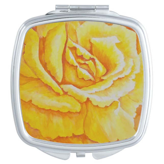 Yellow Rose Vanity Mirror (Front)