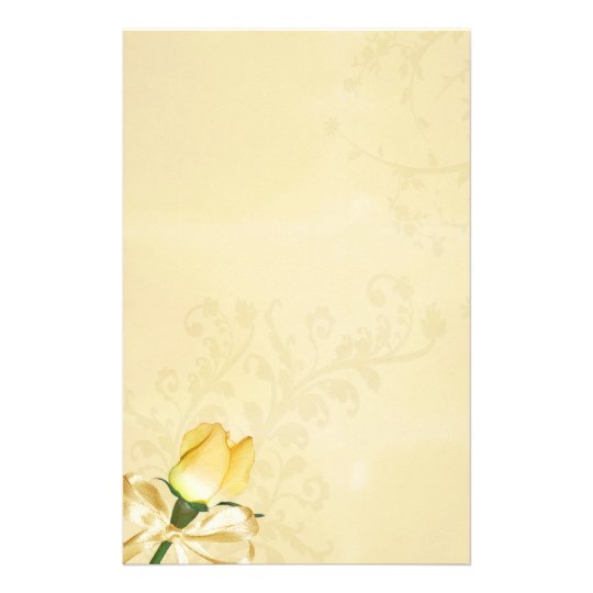 Yellow Rose Vintage Stationery | Zazzle