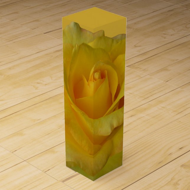 Yellow Rose Wine Box Personalized Rose Wine Box (Front)