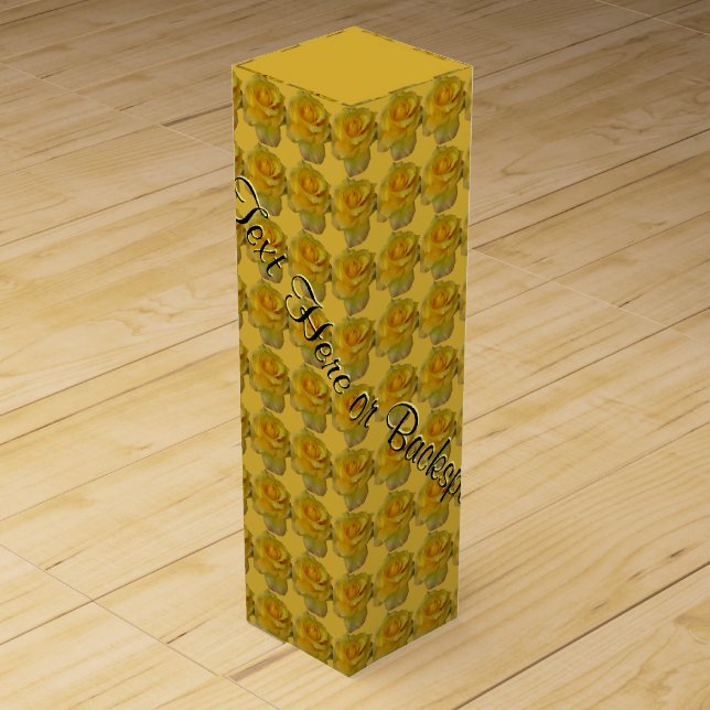 Yellow Rose Wine Box Personalized Rose Wine Box (Front)