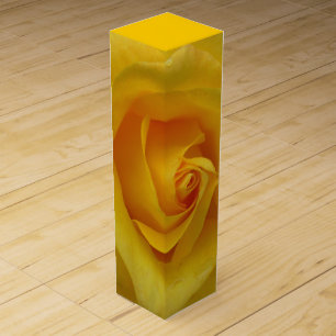 Yellow Rose Wine Box Personalized Rose Wine Box