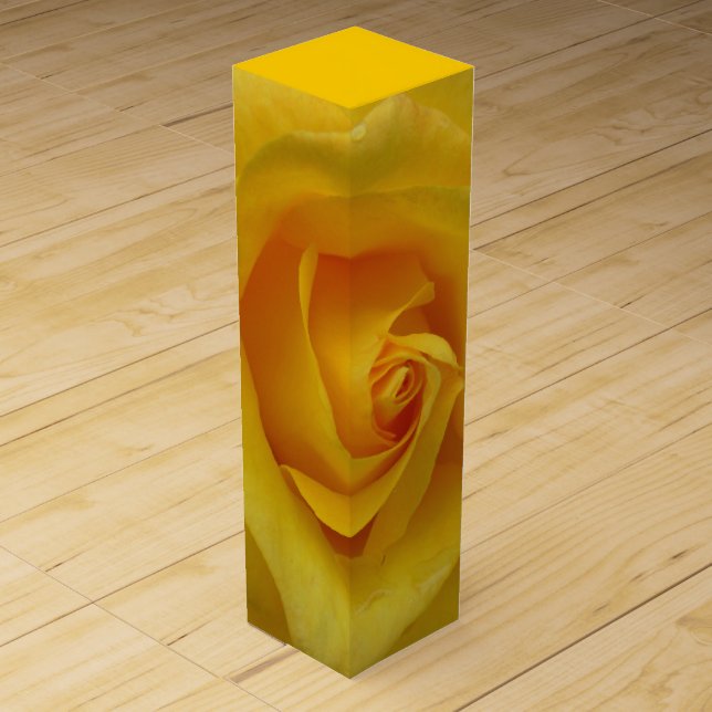 Yellow Rose Wine Box Personalized Rose Wine Box (Front)