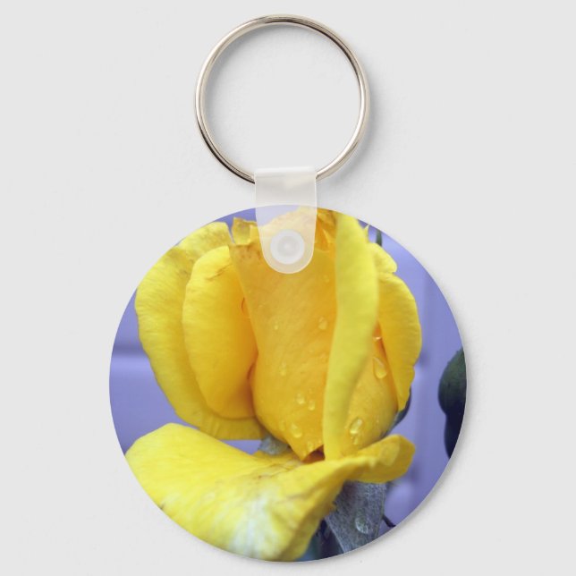 Yellow Rosebud Keychain (Front)