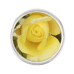 Yellow Rosebud Lapel Pin
