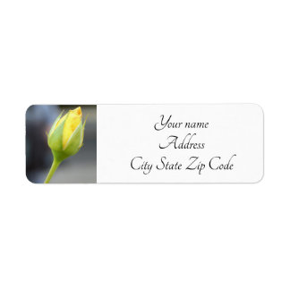 Yellow Rosebud Photo Label
