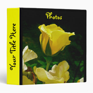 Yellow Rosebud Photos Binder
