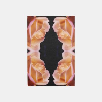 Yellow Rosebud Tinted Flower Abstract Rug by SmilinEyesTreasures at Zazzle
