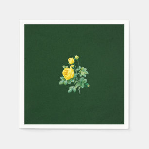 Yellow Roses and Rosebuds Napkins