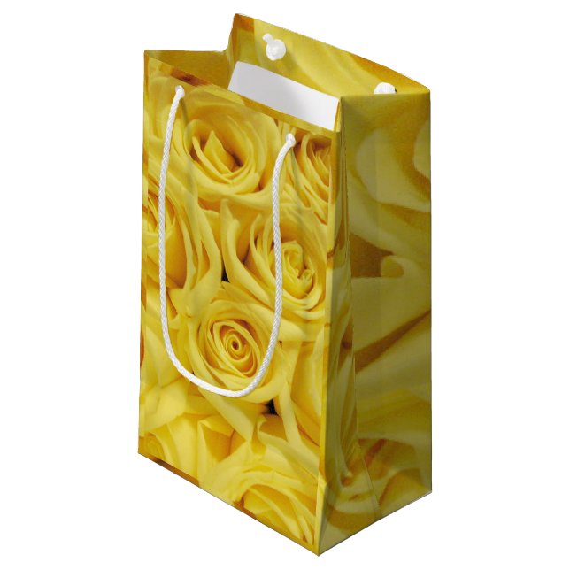 Yellow Roses,Any Occasions_ Small Gift Bag (Front Angled)