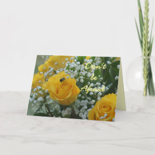 Yellow Roses & Bumble Bee- customize any occasion Card
