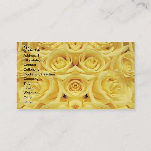 Yellow Roses_ Business Card (Front)