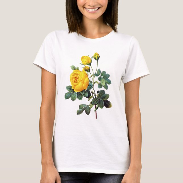 Yellow Roses by Pierre Joseph Redoute T-Shirt (Front)