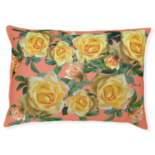 Yellow Roses - Dog Bed