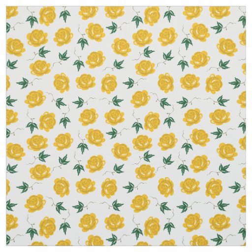 Yellow Roses Fabric