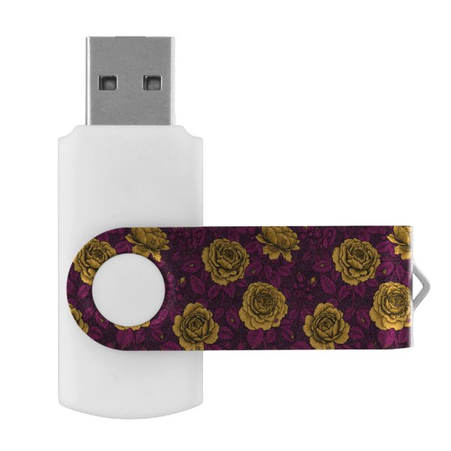 Yellow roses flash drive (Opened)
