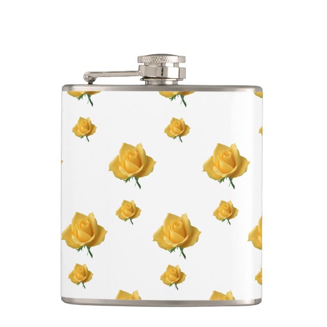 Yellow Roses Flask (Front)