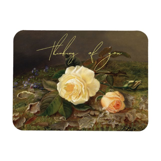 Yellow Roses, Floral  Magnet (Horizontal)