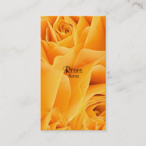 Customizable Yellow roses florist Business Cards