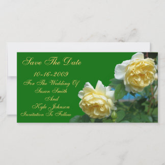 Yellow Roses Flower Wedding Save The Date