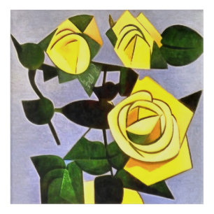 Yellow Roses From A Friend Geometric Abstract Acrylic Print