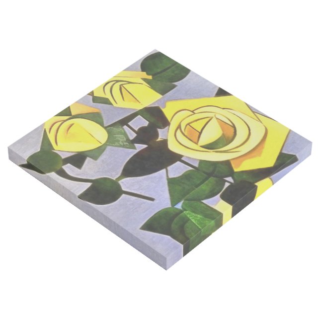 Yellow Roses From A Friend Geometric Abstract Gallery Wrap (3/4)