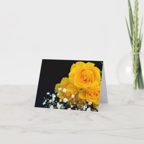 Yellow roses Greeting card