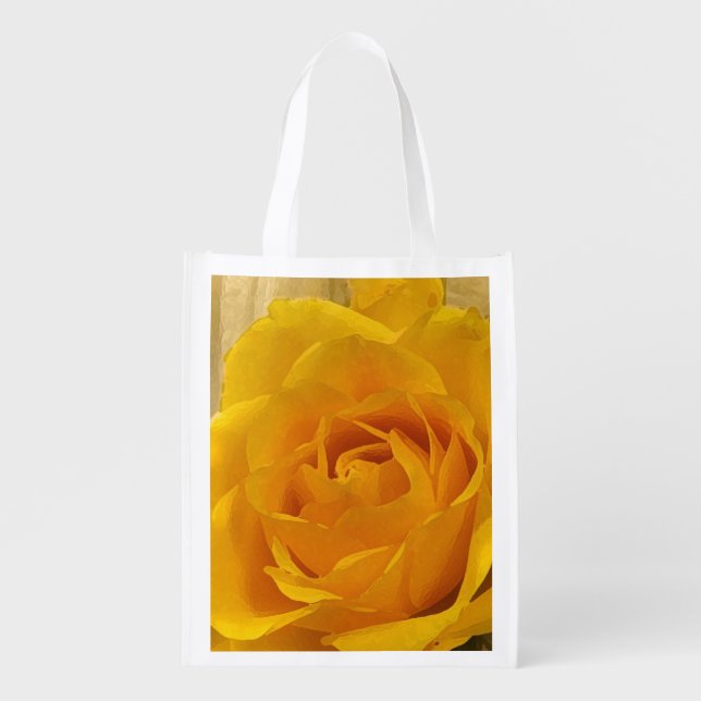 Yellow Roses Grocery Bag (Front)