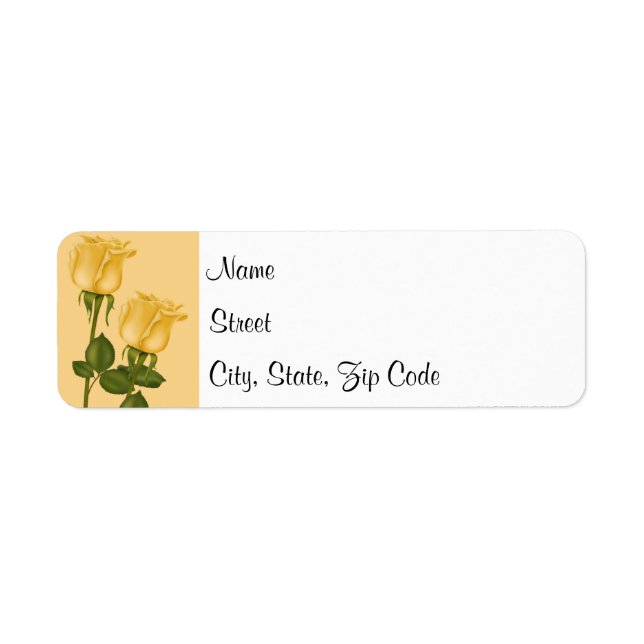 Yellow Roses Label (Front)