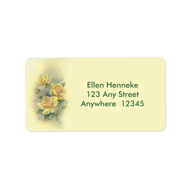 Yellow Roses Label (Front)