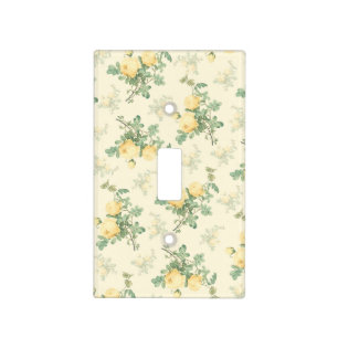 Yellow roses light switch cover floral home gift