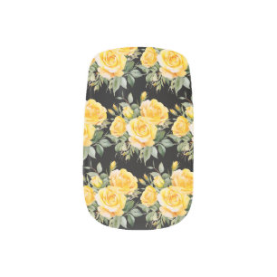 Yellow Roses Minx Nail Art