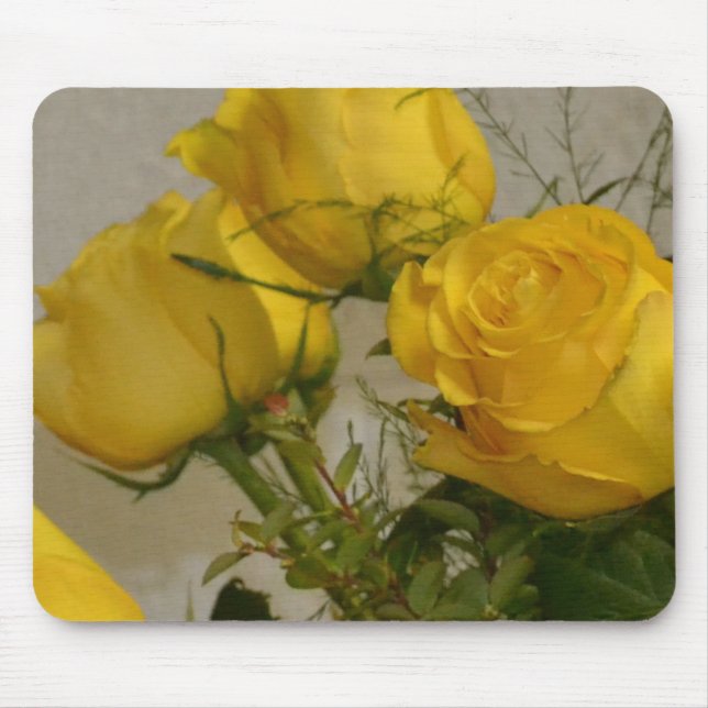 Yellow Roses Mouse Pad (Front)