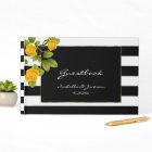 ⭐ Yellow Roses on Black & White Stripes