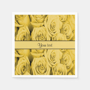 Yellow Roses Paper Napkins