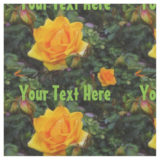 Yellow Roses - Personalize Fabric (Close Up)