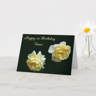 Yellow Roses Personalized Birthday  Card