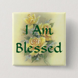 Yellow Roses Pinback Button