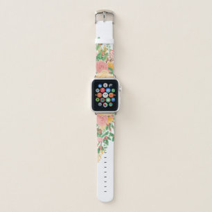 Yellow Roses & Pink Peonies Apple Watch Band